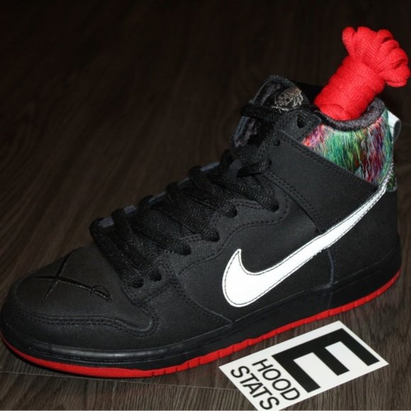 Nike Dunk SB High Pro x Spot Gasparilla Black Red Grey Mens Size 7 Sneakers - Picture 13 of 16